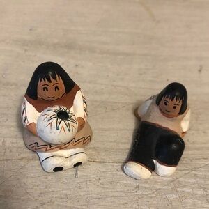 Vintage Native American Pueblo Southwest  Hand Painted Miniature Figurines